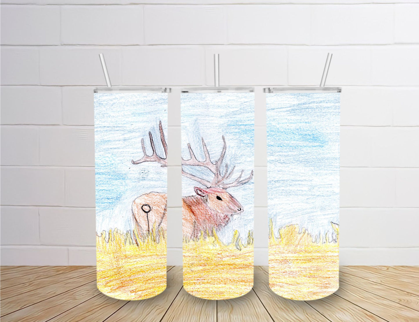 Custom 20oz Skinny Tumbler With Sublimated Image of your own drawing