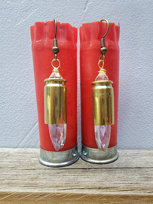 9mm Casing with Imitation Crystal Earrings
