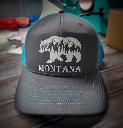 Glow in the Dark Montana Bear Richardson 112 Trucker Hat